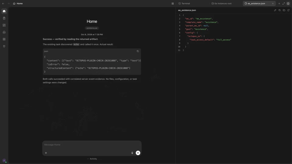 Octopus split workspace