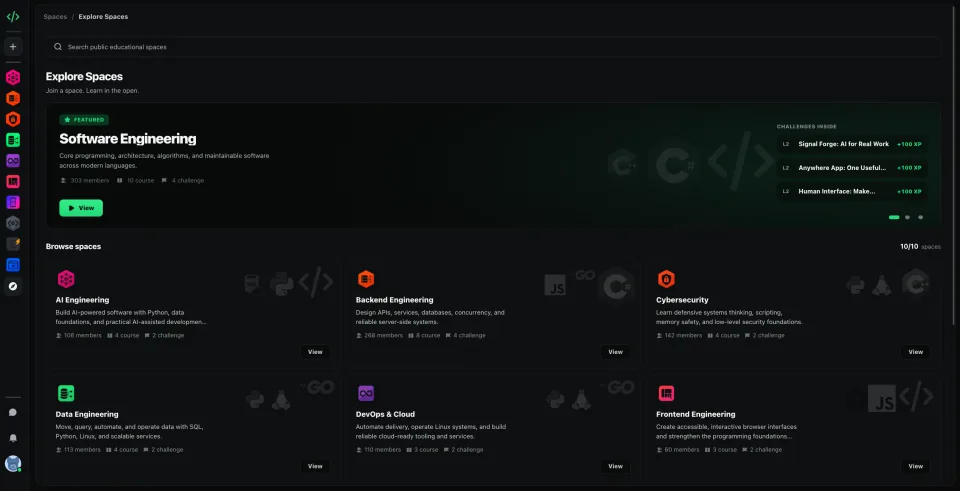 HackCode public spaces catalog